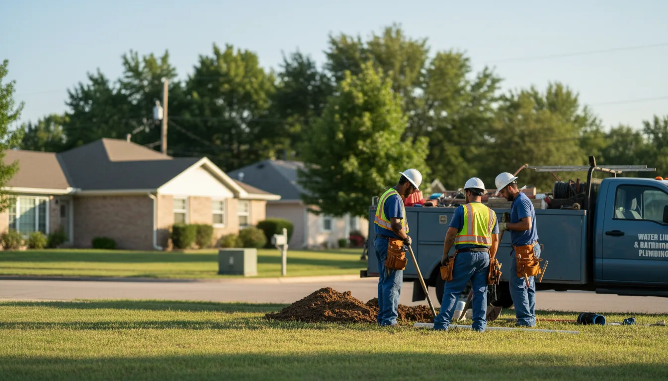 Residential water line and bathroom plumbing service in Shirley, MA